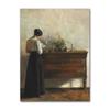Scandinavian Vintage Wall Art Rustic Female Portrait HD Canvas Oil Painting Posters and Prints Home Bedroom Living Room Decor