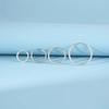 S925 Sterling Silver Plain Hoop Earrings, Simple Round Earrings 135EH