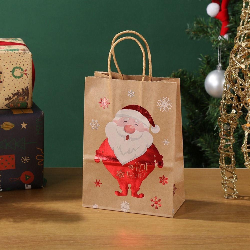 6pcs Snowflakes Gift Boxes DIY Candy Box New Christmas Paper Bag  Merry Christmas