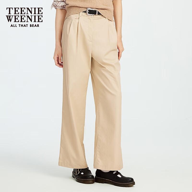 Teenie Weenie Women's Tencel Blend Bear Straight-Leg Casual Pants