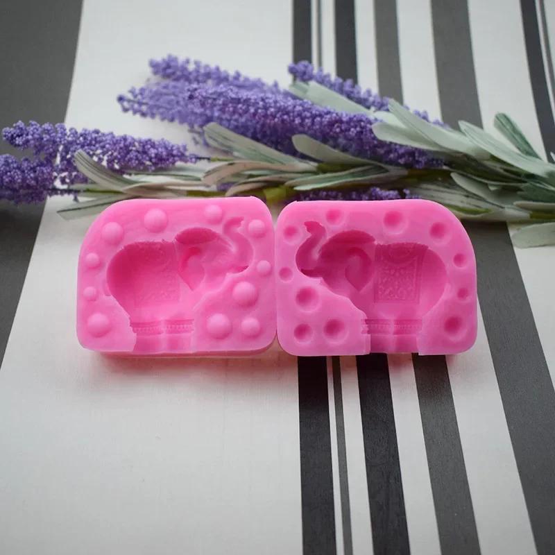 New Mould Home Decoration Creative Design Mini Elephant Silicone Diy Candle Craft Resin Cake Pastry Baking Kitchen Supplies