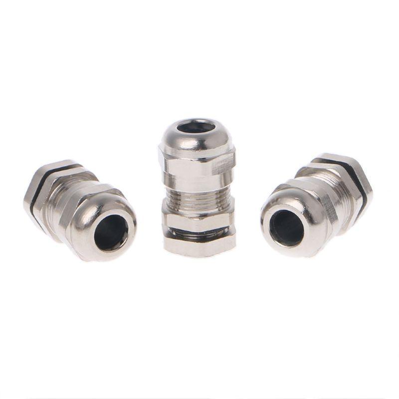 3 PCS Stainless Steel Cable Gland Waterproof Adjustable Locknut Wire Protectors