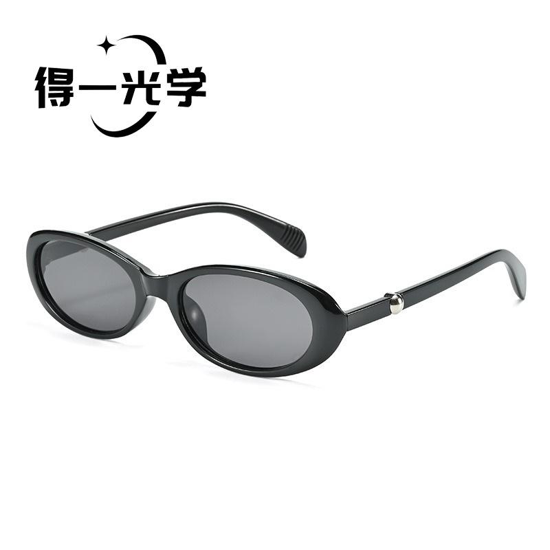 New retro premium sense oval personalized hinge new sunglasses sunglasses women's premium sense UV protection