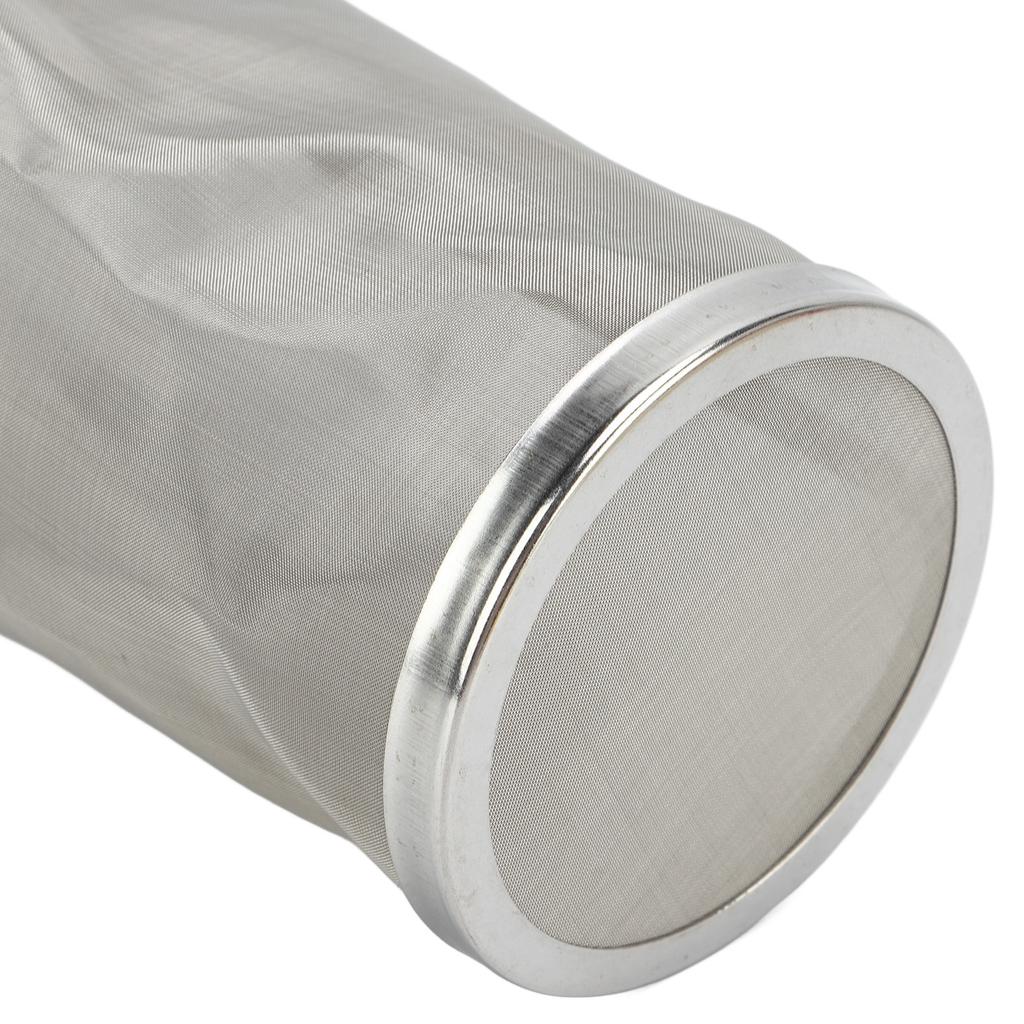 Cold Brew Coffee Filter Stainless Steel Reusable Wide Mouth Mesh Cylindrical Filter with White Gasket for Tea