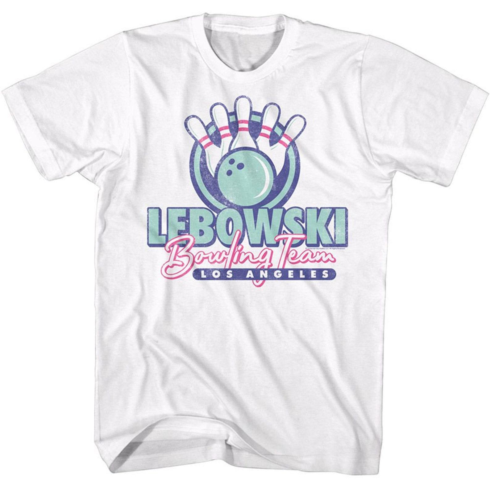 The Big Lebowski La Bowling Team White Adult T-Shirt 2XL