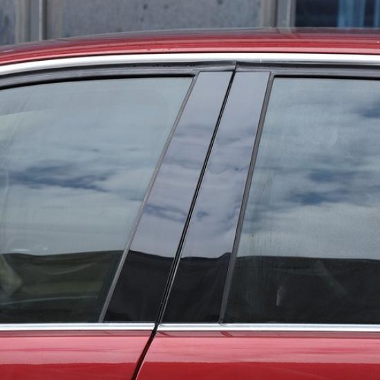 Glossy Black Pillar Posts Window Decal Door Trim For BMW E90 328i 325i 2005-2012