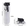 650ml Sports Water Bottle Silicone Folding Water Cup Drinkware Foldable Water Bottle  Camping