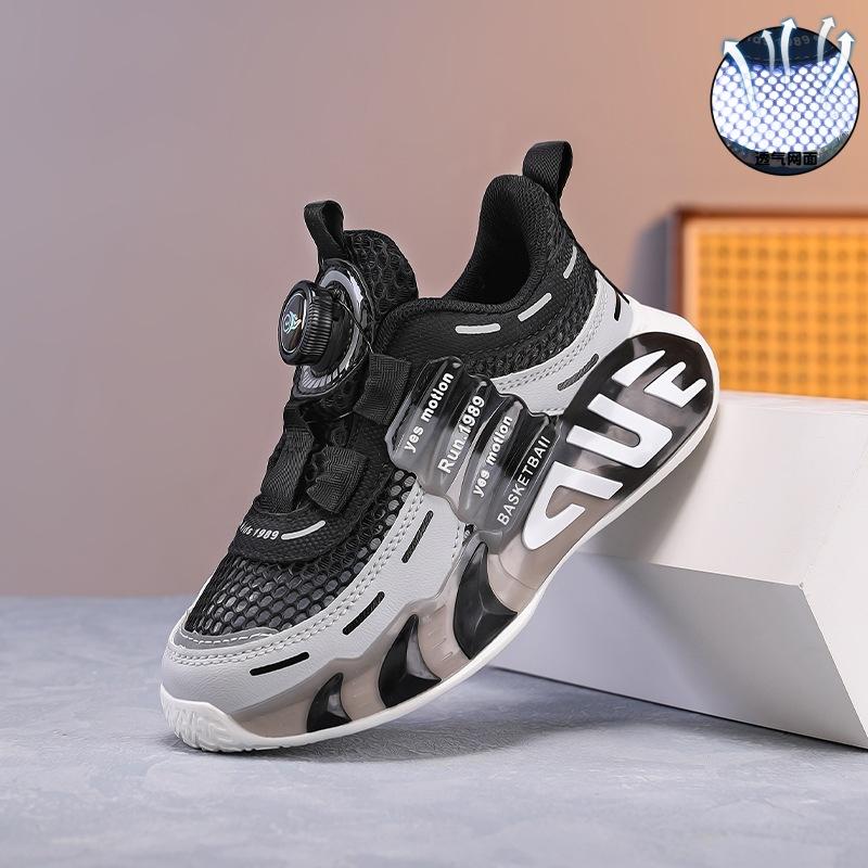 

Boys and girls single mesh shoes summer new hollow breathable children s sports shoes medium and older children and students lightweight non-slip 39 inner length about 24.9cm