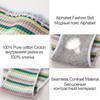 3PCS/Set Women Cotton Seamless Panties for Female Underwear Panty Sexy Colorful Striped Lingerie Letter Waist Brief