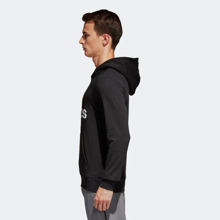 Adidas Logotrykk Casual Hettegenser Langermet Sweatshirt Herre Topper Svart S98772