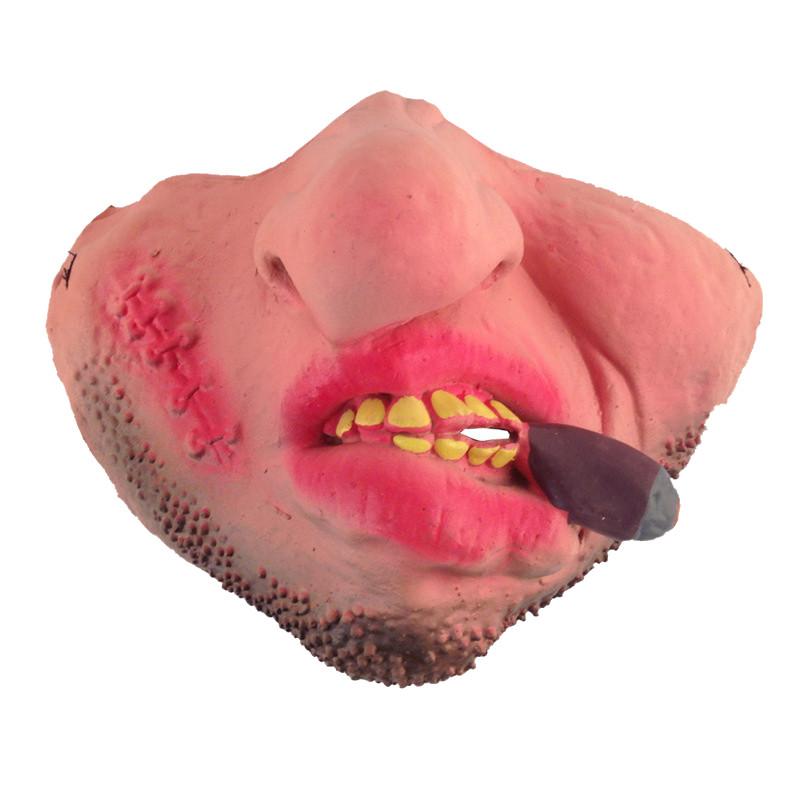 Hilarious Halloween Half Face Mask With Comical Pig Nose For Costume Fun