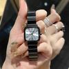 Brand Black Watch for Women Luxury Gift Fashion Quartz Watches Simple Square Dial Exquisite Ladies Wristwatches