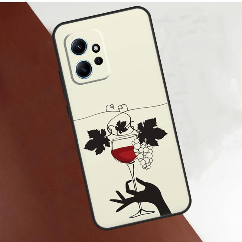 Red Wine Glass Art Case For Xiaomi Redmi Note 14 10 11 12 13 15 Pro Plus Cover For Redmi 15 14C 10C 12C 13C 15C