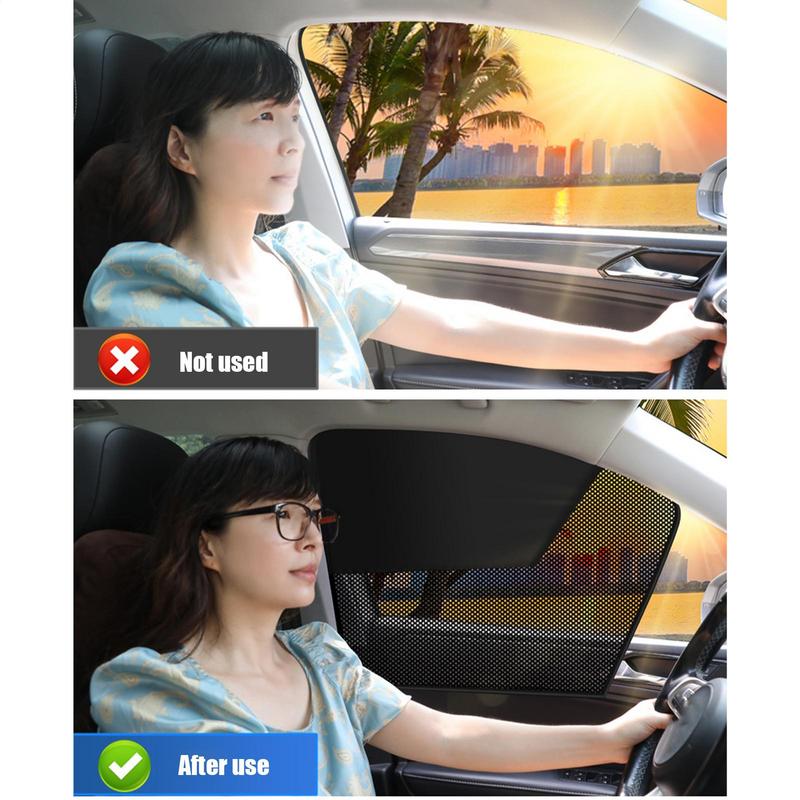 Magnetic Car Sun Shade UV Protection Curtain Summer Sun Protection Sunshade Cover Window Mesh Sun Visor For Vehicle SUV Trucks