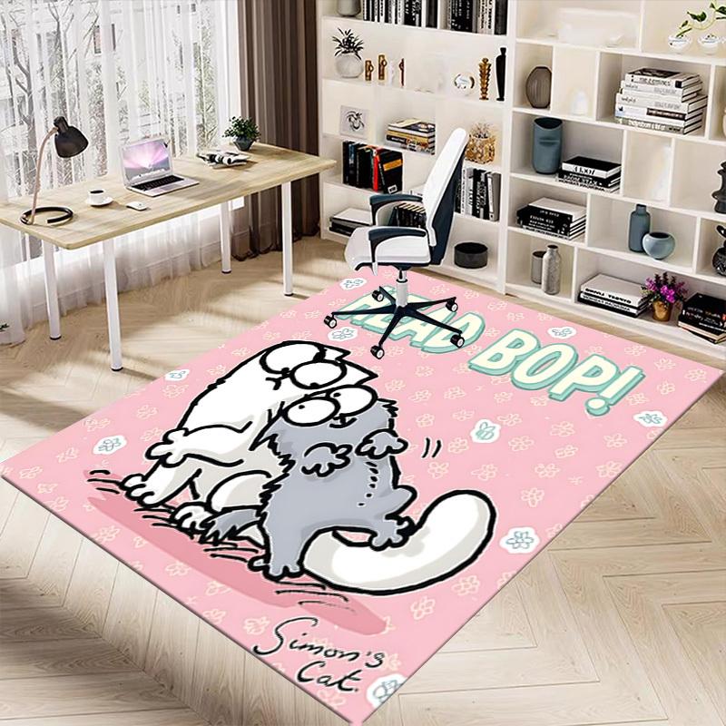 1PZ Head Bop! Tappeto Simon's Cat Ultra Morbido, Spesso e Assorbente, Tappetino Antiscivolo Lavabile in Lavatrice per l'Ingresso