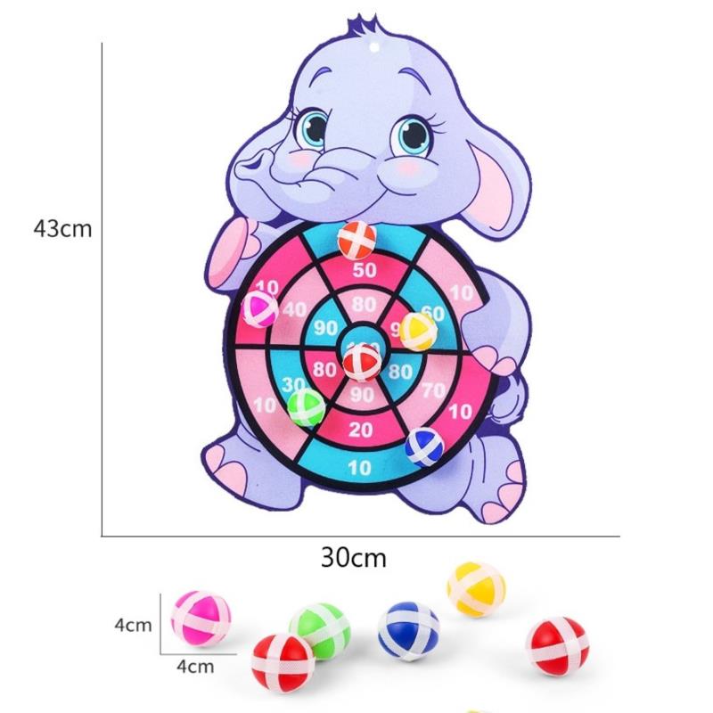 Placă de darts creativă, țintă animală, minge lipicioasă, aruncare, minge lipicioasă, jucării pentru copii
