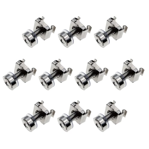 monofive M5 Cage Nut and Screw Set (10-Pack) for 19-inch Rack Mounts, MF-M5NN10