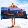Large Plush Microfiber Beach Towel Quickly Absorbs Water, Fast Drying, Easily Shake Off Sand,Gym Poolside Sunbed Throw for Women