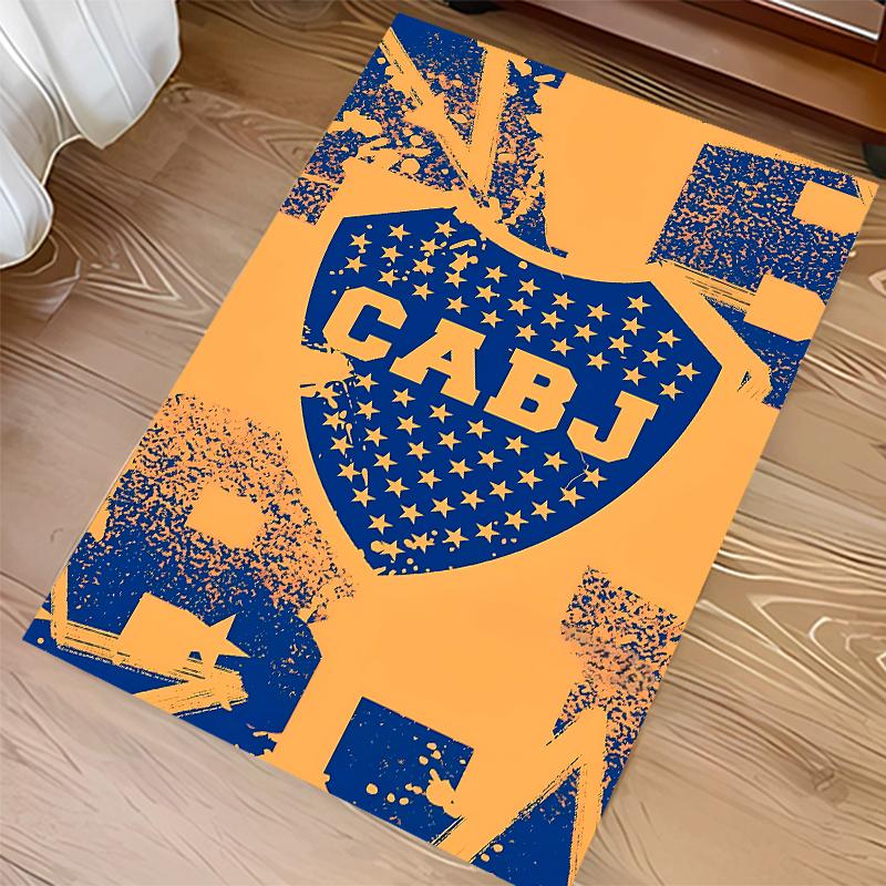 1pc Club Atlético Boca Juniors Print Area Rug - Soft,Washable Non-Slip Indoor Mat for Office Chairs,Living Room,Home Office Decorative Rug