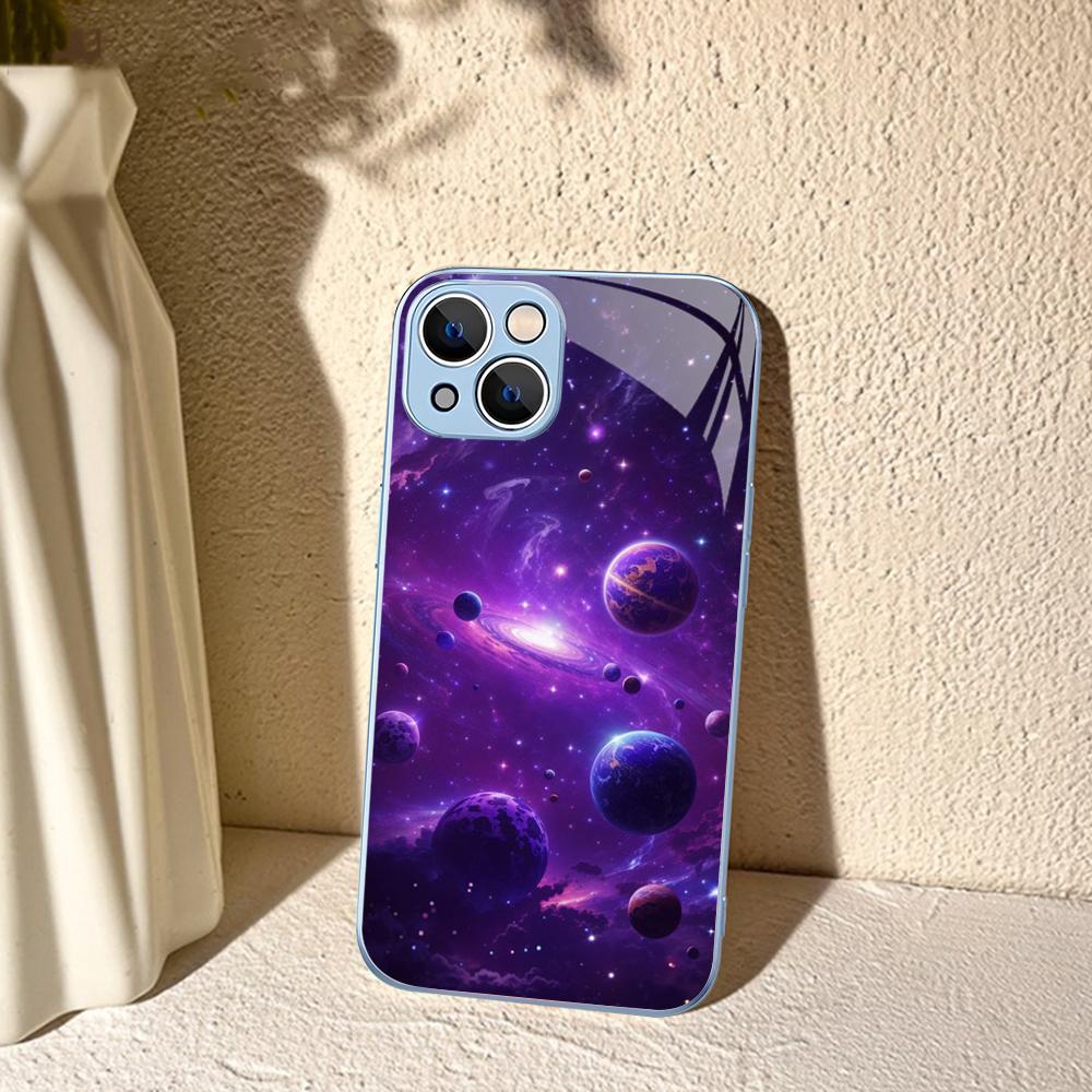 Space Universe Galaxy Phone Case For IPhone 14 13 12 Mini 11 Pro XS Max X XR 14 Plus Tempered Glass Cover