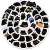 110Pcs Pitch-Black Kitten Cute Cat Stickers Creative Cartoon Journal Diy Phone Case Decals