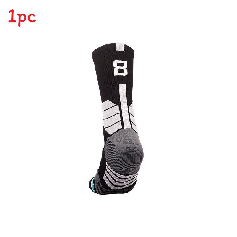 Basketballsocken für Erwachsene aus atmungsaktivem Nylonmaterial für sportliche Leistung und Feuchtigkeitstransport