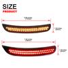 For Dodge Charger 2015-2022 Clear & Smoked Lens LED Side Marker Lamp Amber Front Red Rear Side Fender Reflector Lights