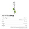 Cute Green Bamboo Pendant Real 925 Sterling Silver Plant Charm Beads for Women Charm Bracelet Necklace Jewelry Making Fashion
