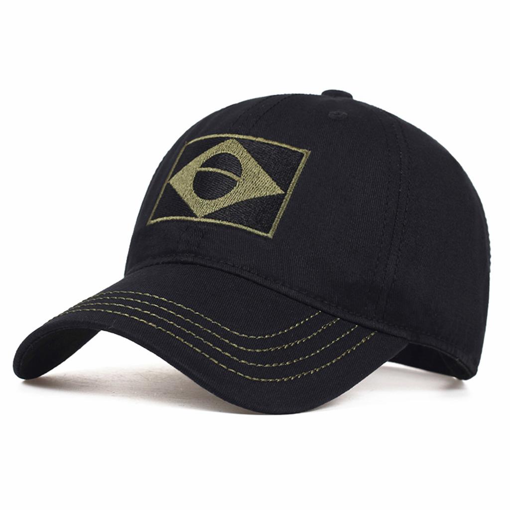 Unisex Brazilian Flag Embroidery Baseball Caps Spring Autumn Outdoor Adjustable Casual Hats Sunscreen Hat