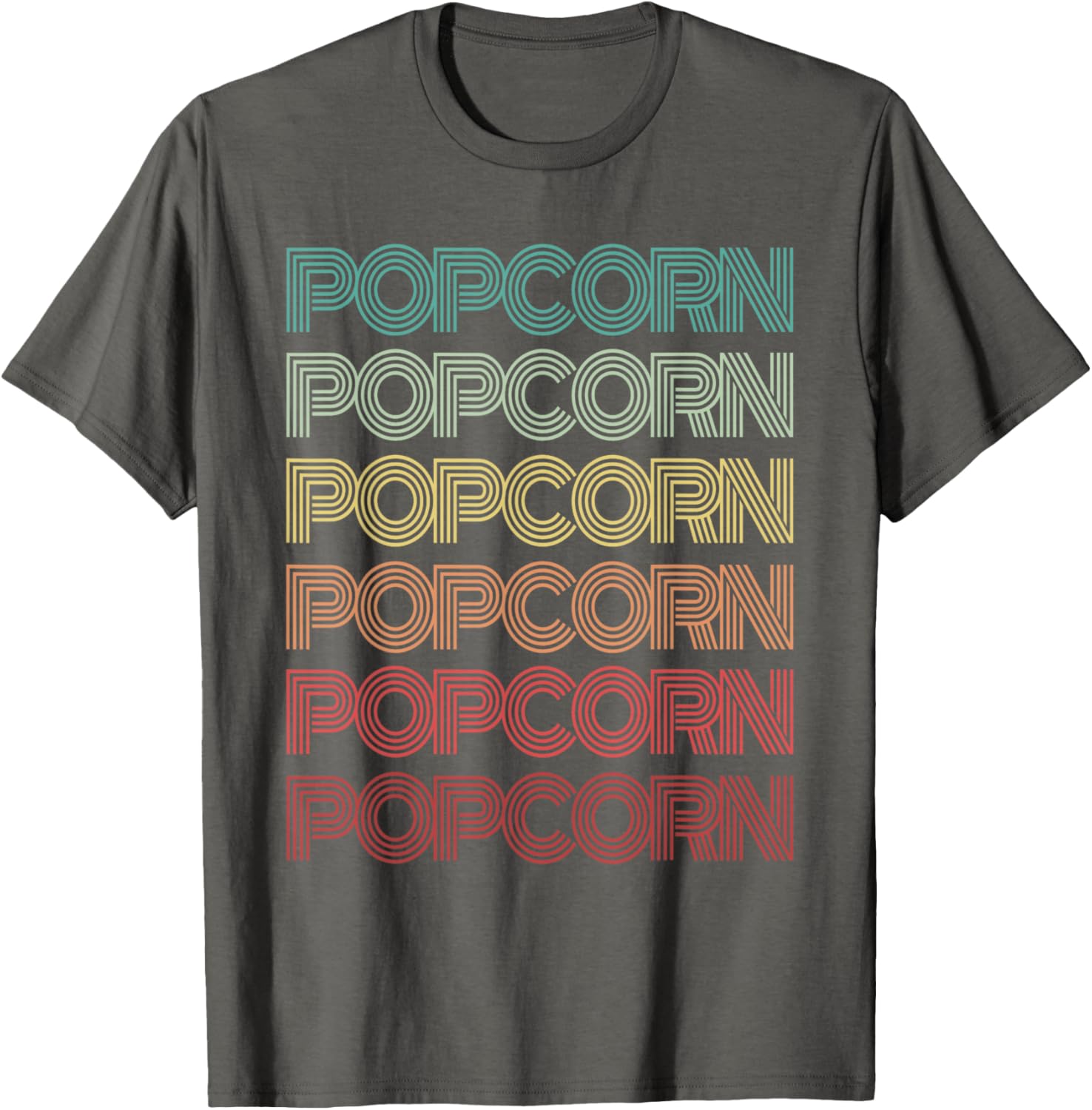 Funny I m Just Here For POPCORN Retro Humor Movie Day Groovy T-Shirt S разноцветный