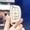 For Hyundai I10 I30 I40 Elantra Creta Ix35 Ix45 Tucson Santa Fe Rena Sonata 4 Buttons TPU Car Smart Key Case Cover Accessories