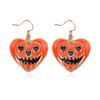 Halloween Earrings Pumpkin Hat Ghost Skull Bat Spider Web Pattern Party Earrings Funny Gift Stud Earrings