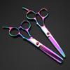 Professional 6 '' Scissor Red Gem Hair Cutting Scissors Haircut Thinning Barber Tools Cut Shears Hairdresser Scissors