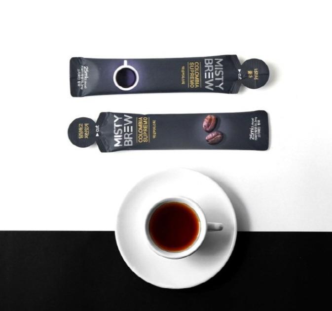 Misty Brew Decaf Cold Brew – 30 Sticks | Koreanischer Eiskaffee im holländischen Stil | Koffeinfrei
