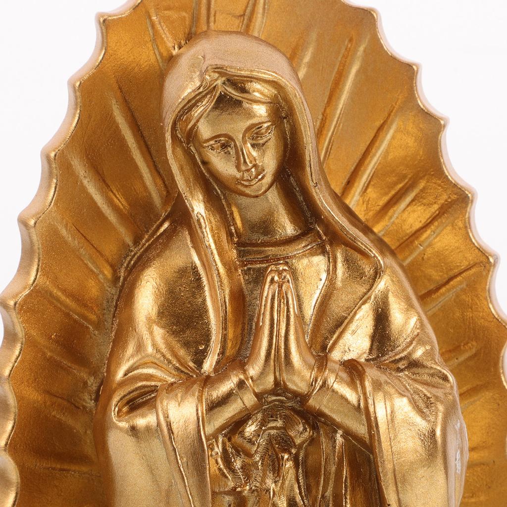 Virgin Mary Resin Statue Indoor Home Decor Catholic Sculpture Living Room Office Church Our Lady of Grace Religious Grace Statue