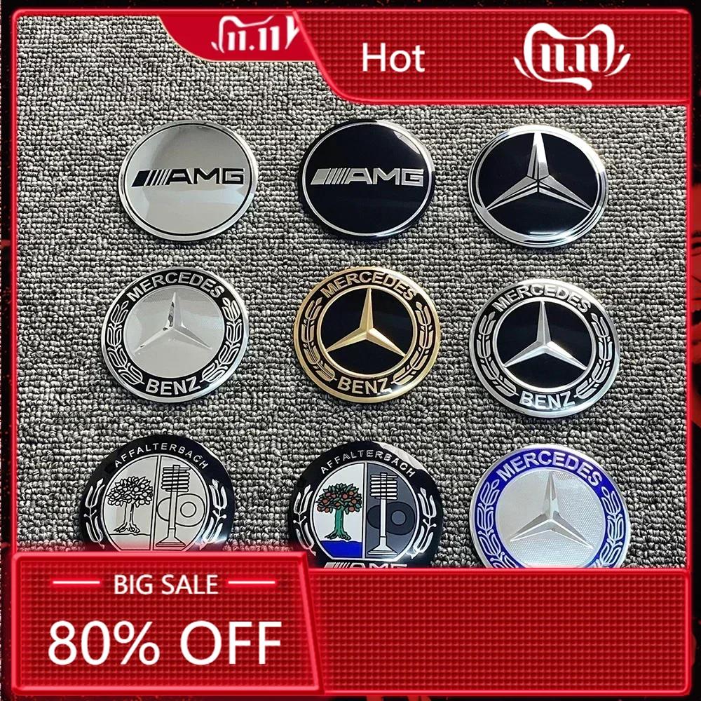 C200 E200 For Mercedes Benz 4pcs 3D 56mm 65mm 75mm For Mercedes Benz Car Emblem Wheel Hub Center Cap Badge Covers Sticker Decals