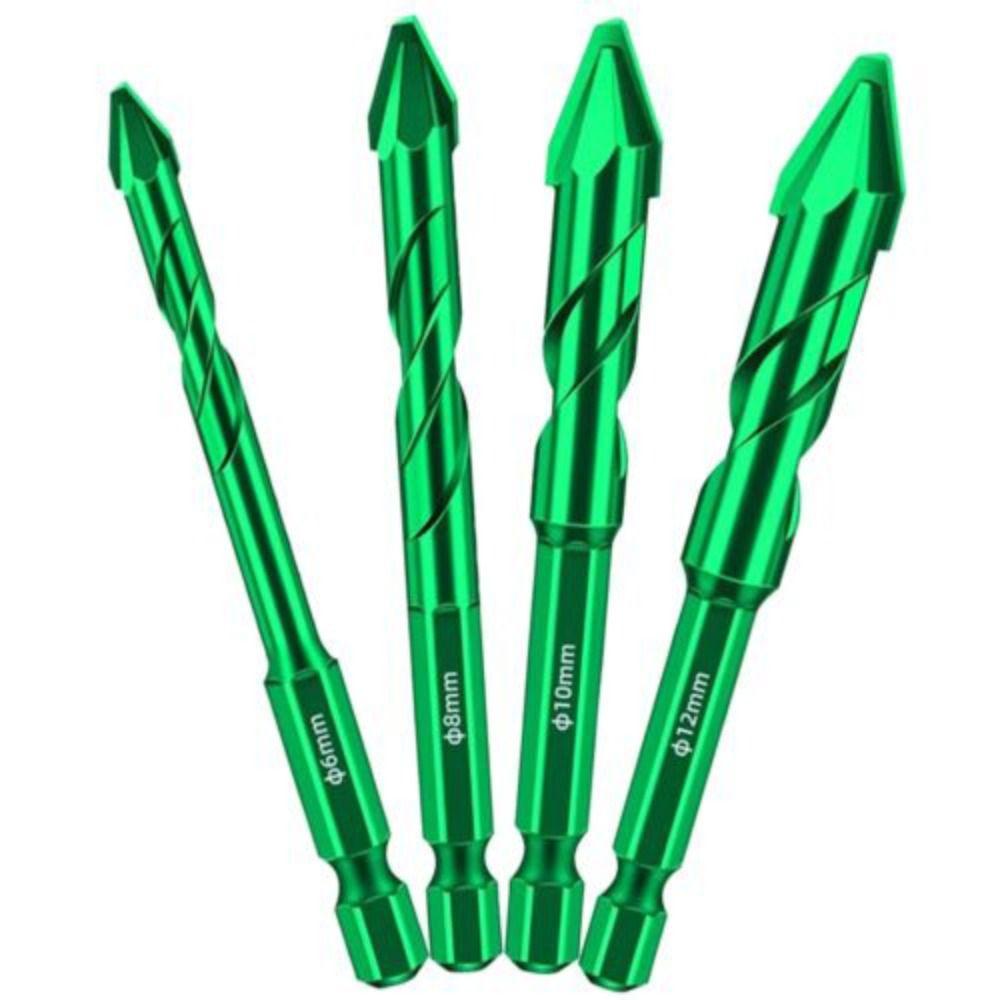 2Pcs High Hardness Triangle Drill Bit Precision Tile Drill Bit Multifunction Hole Drill Bit