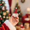 Christmas Ornaments, 8cm Tall Handmade Wool Santa Figures, Cute Xmas Decorations For Home, Tree, Party, Holiday Gifts