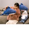 Huggable Shark Plush Toys Kids Sleeping Pillow Travel Companion Toy Gift Lovely Stuffed Animal Fish for Children
