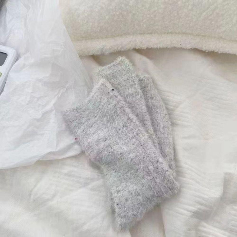 Winter Floor Plush Sock Sweet Thicken Socks Comfortable Mink Velvet Socks  for Women