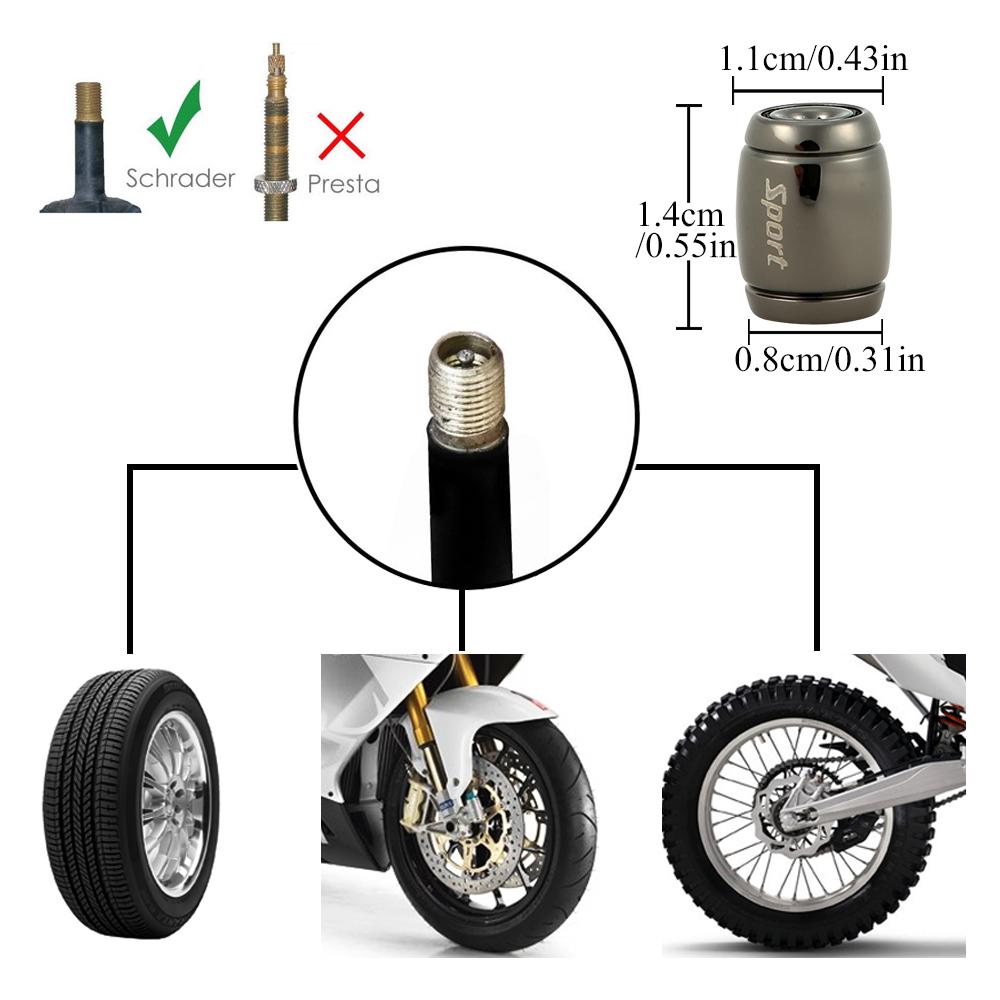 DSYCAR 1Set Fashion Zinc Alloy Anti-theft Sport Car Tire Valve Caps Wheel Tires Tire Stem Air Cap Airtight Cover for Car Styling