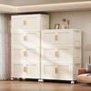 Skládací úložná skříňka 1-6 polic s kolečky Velkokapacitní úložná skříň Úložný box Organizér na oblečení Úložný kontejner