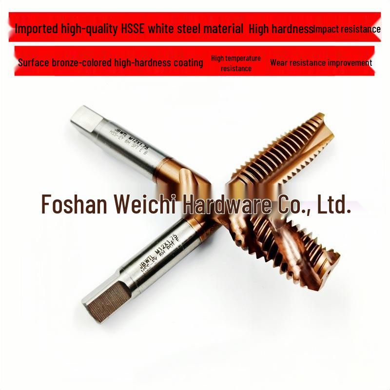 High Hardness Nano Bronze Coated Cobalt Machine Tap Tip Spiral Stainless Steel Tapping Screw M34
