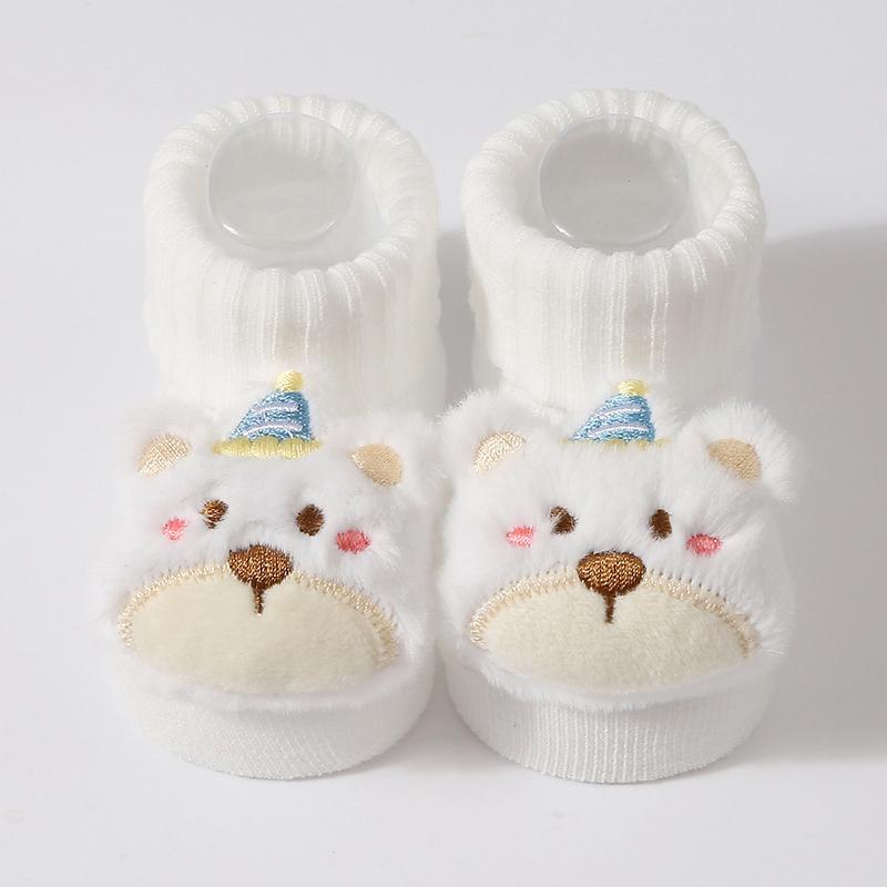 Niedliche Baby Jungen Mädchen Socken Kinder Bär/Panda Neugeborene Günstige Sachen Weiche Socken für 0-6 Monate Bebe Kleinkind Kurze Bodensocken