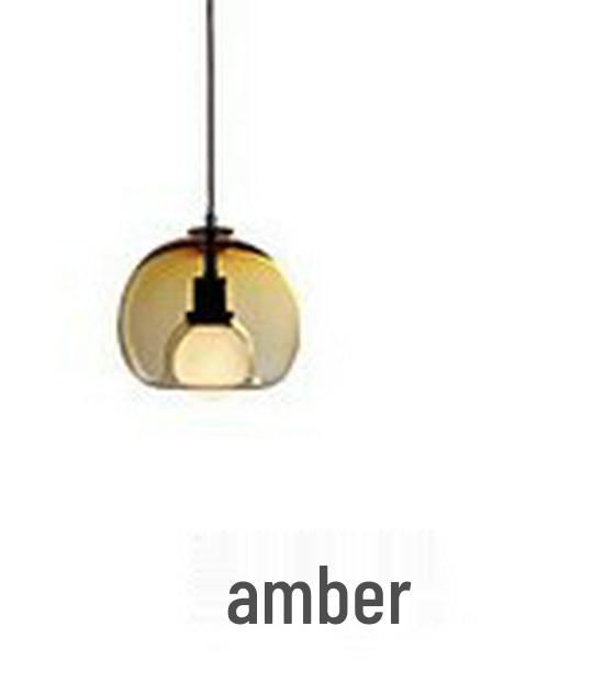 Nordic Modern Minimalist Bedside Pendant Light – Creative Single-Head Designer Glass for Bedroom/Dining Room. Without Light Source