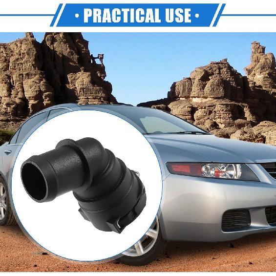 Engine Coolant Hose Connector Lower Hose Quick Water Connector Compatible for Acura TSX 2004-2014, Durable Plastic Black