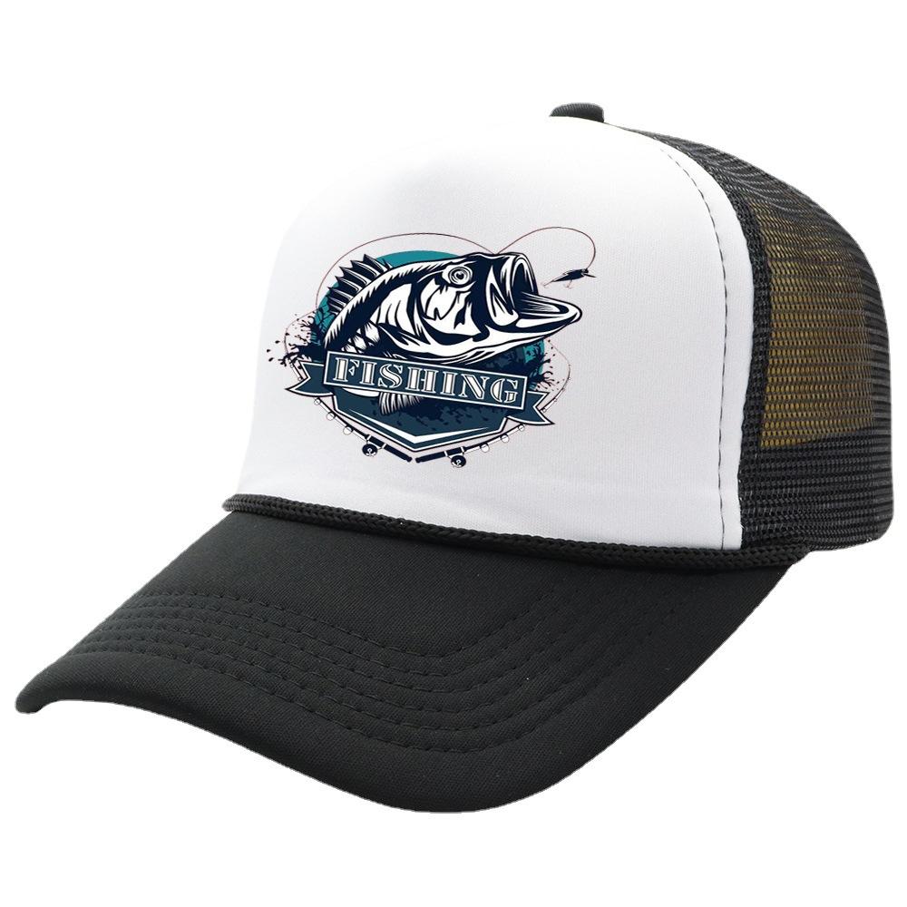 Outdoor Fishing Baseball Cap Recreational Fishing Shade Printed Cap Summer Bent Edge Sunscreen Truck Hat