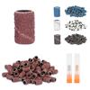 400pcs Sanding Bands 80# 120# 180# 240# Grit File Nail Manicure Pedicure Tool with Shaft