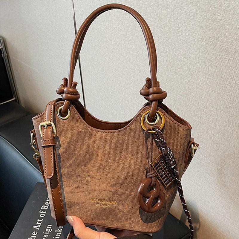 Handbag Women's Korean Version Ins Fashion Messenger Bucket Bag 2025 Autumn New Simple High-value Shoulder Women's Bag
