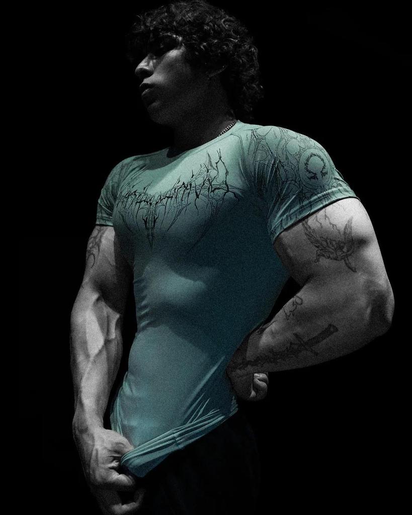BreatheDivinity Men's Quick-Dry Dark Style Sports T-Shirt